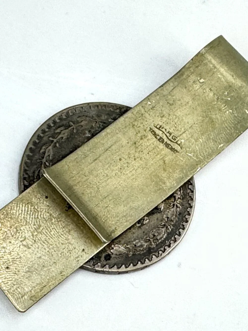 Vintage Taxco Mexico Coin Money Clip with 1959 Un Peso Coin 2 3/4